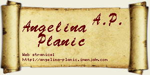 Angelina Planić vizit kartica